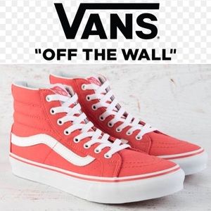 Vans Skate Hi Slim Deep Sea Coral Sneakers